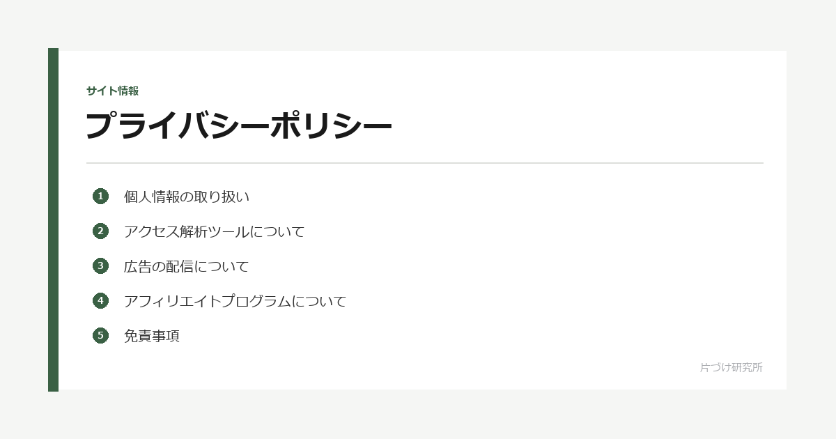 プライバシーポリシー